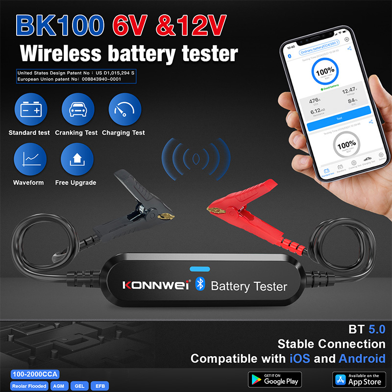 Battery Load Tester - Probador de Baterías de Auto KONNWEI
