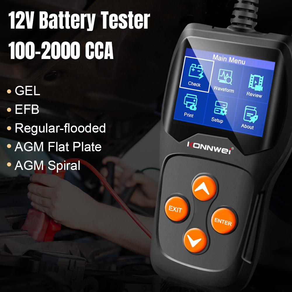 KONNWEI KW600 Probador Profesi - Battery Load Tester reseña y precio