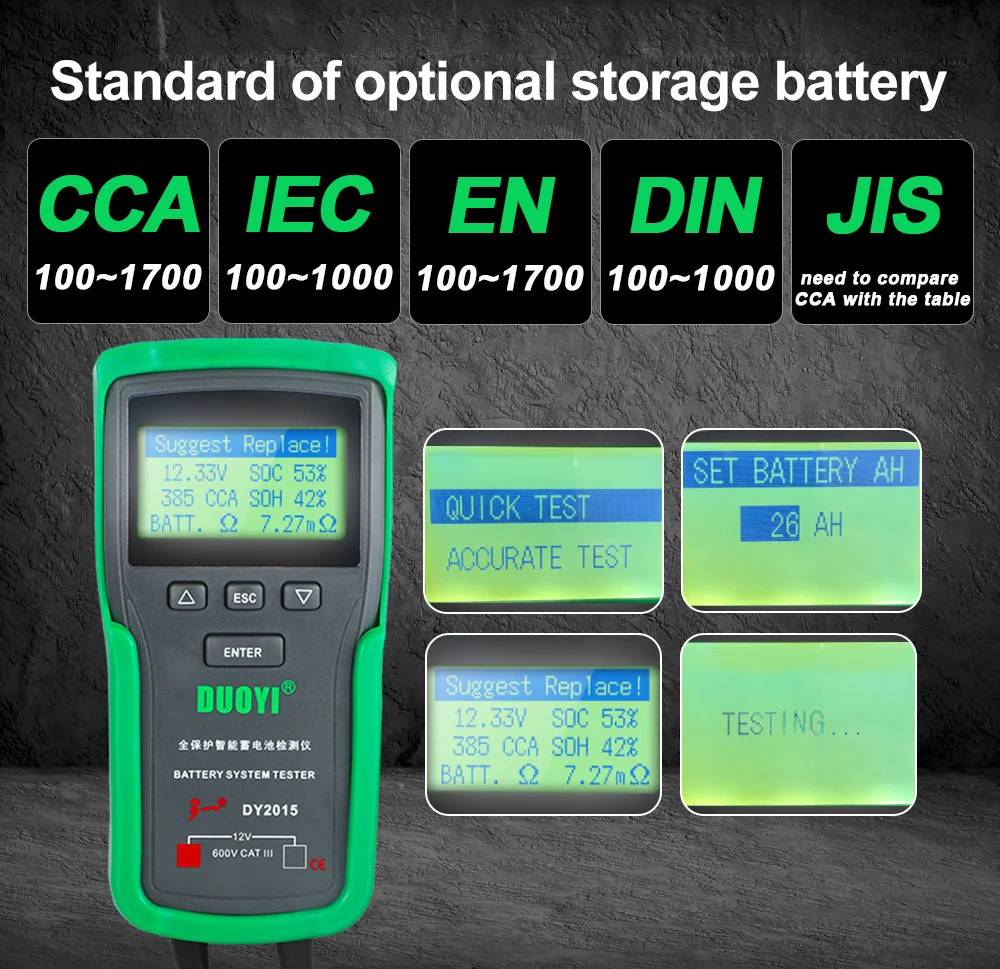 DUOYI DY2015 Probador de Bater - Battery Load Tester reseña y precio