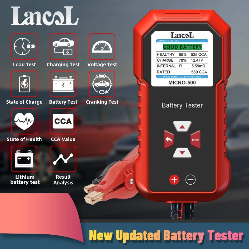 Lancol Micro 500 12V 24V proba - Battery Load Tester reseña y precio