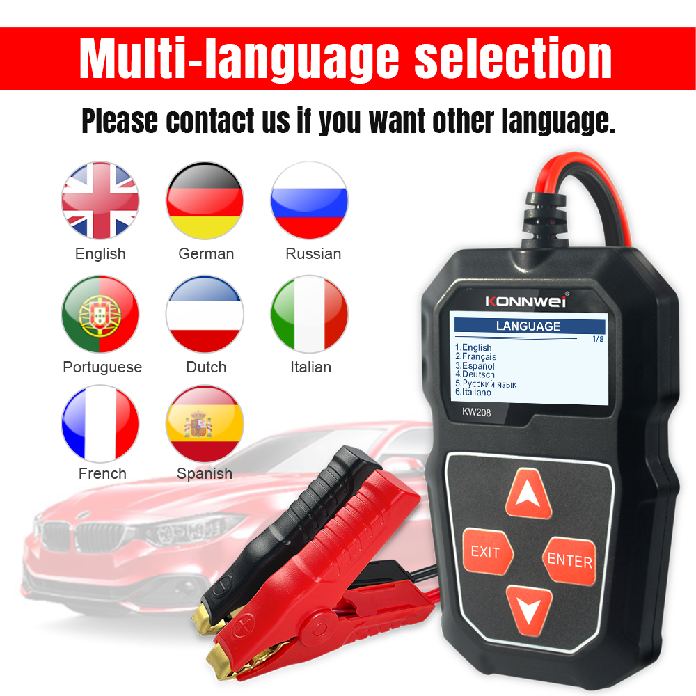 KONNWEI KW208 Probador Profesi - Battery Load Tester reseña y precio